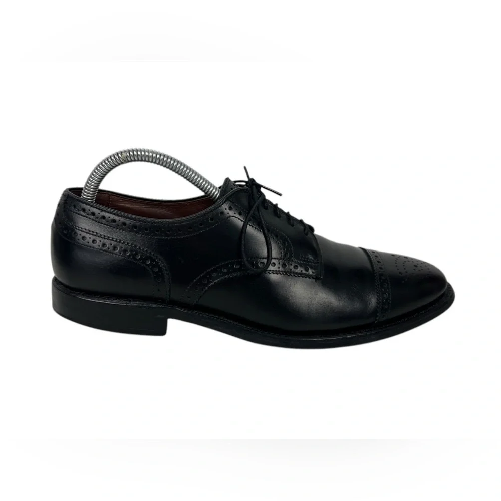Allen Edmonds Sanford Black Cap Toe Oxford Dress Shoes 8.5 C Casual Formal